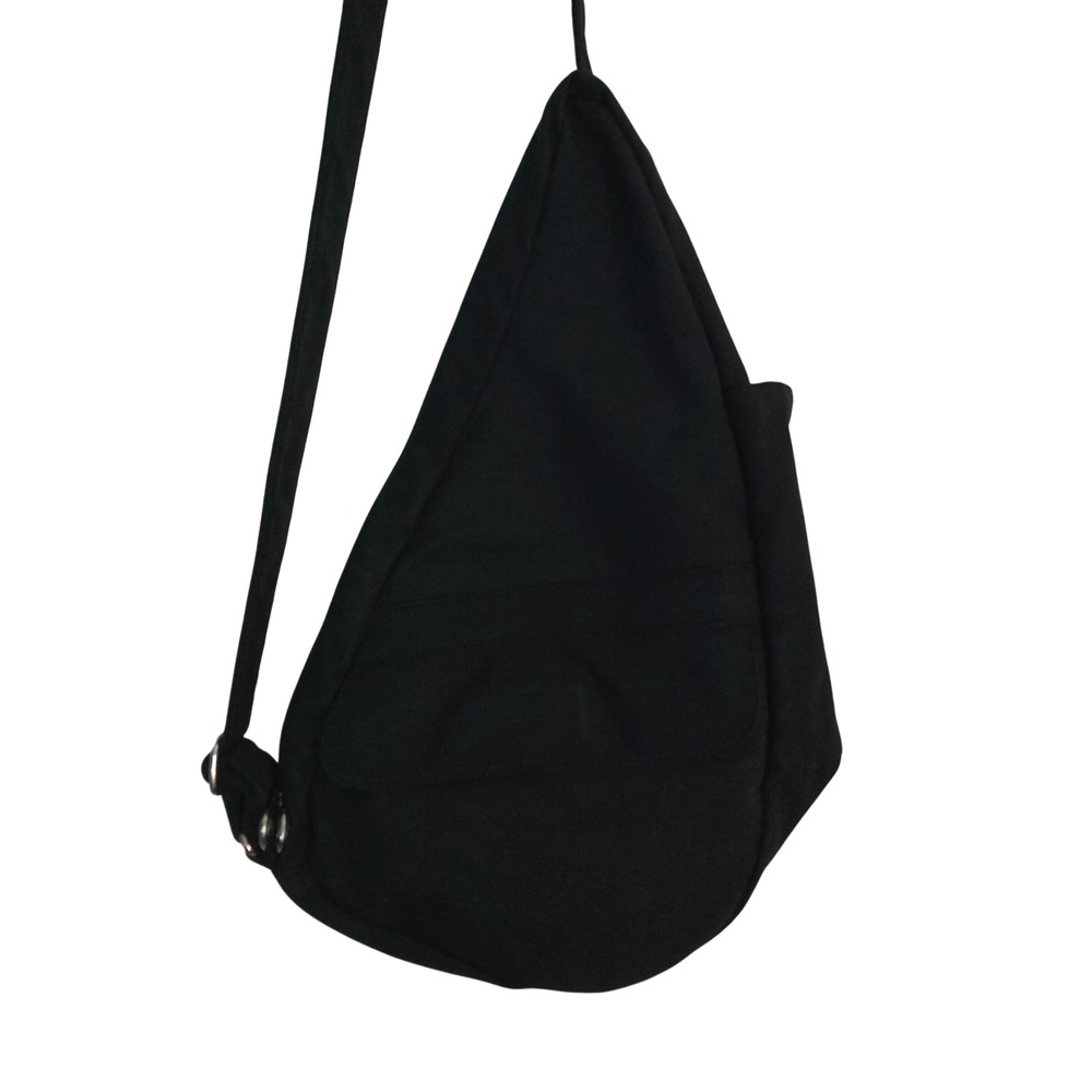 AmeriBag Healthy Back Crossbody Bag Black Nylon Ergonomic Sling Backpack #1462 - Picture 4 of 9